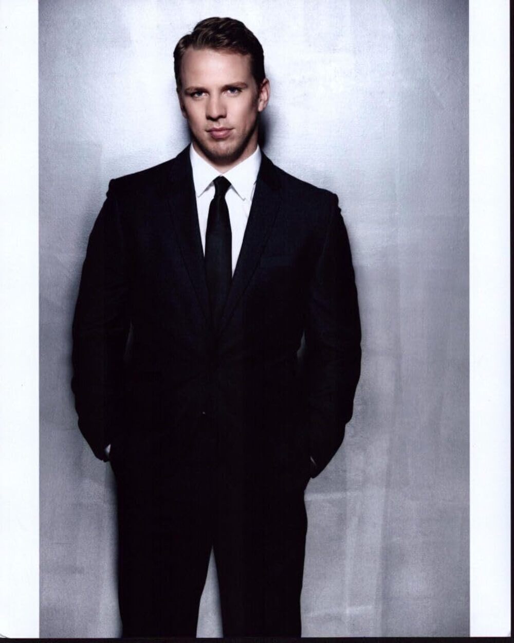 7807 John Gammon In Black Suit And Tie With Hands In Pockets Photo Print 16